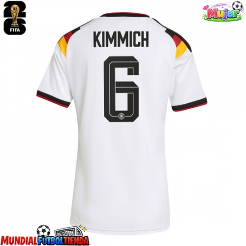 Camiseta Alemania Joshua Kimmich #6 Primera Equipación Replica Mundial 2026 para mujer mangas cortas